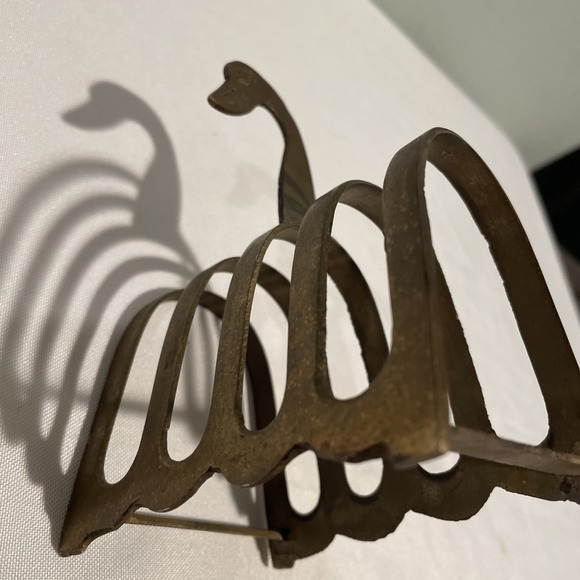 Vintage Brass Duck Mail Letter Holder Desk File Organizer Arch Design - Picture 8 of 8